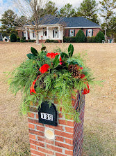 Fresh Christmas Mailbox Arrangement