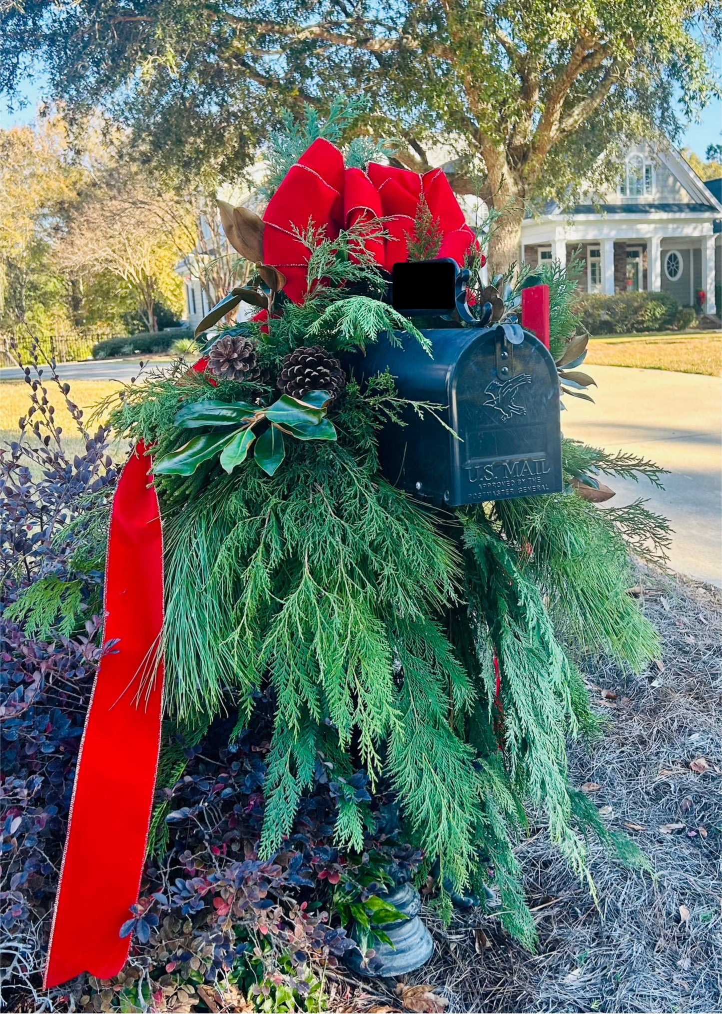 Fresh Christmas Mailbox Arrangement: Preorder Oct. 30