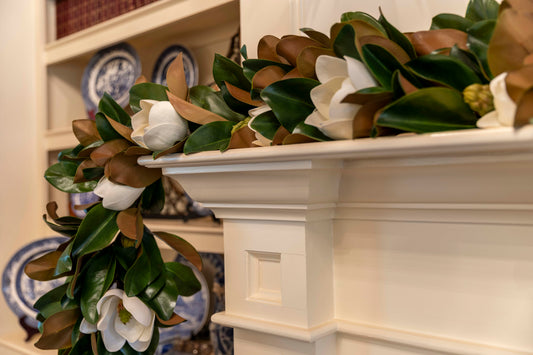 Blooming Magnolia Garland 10'