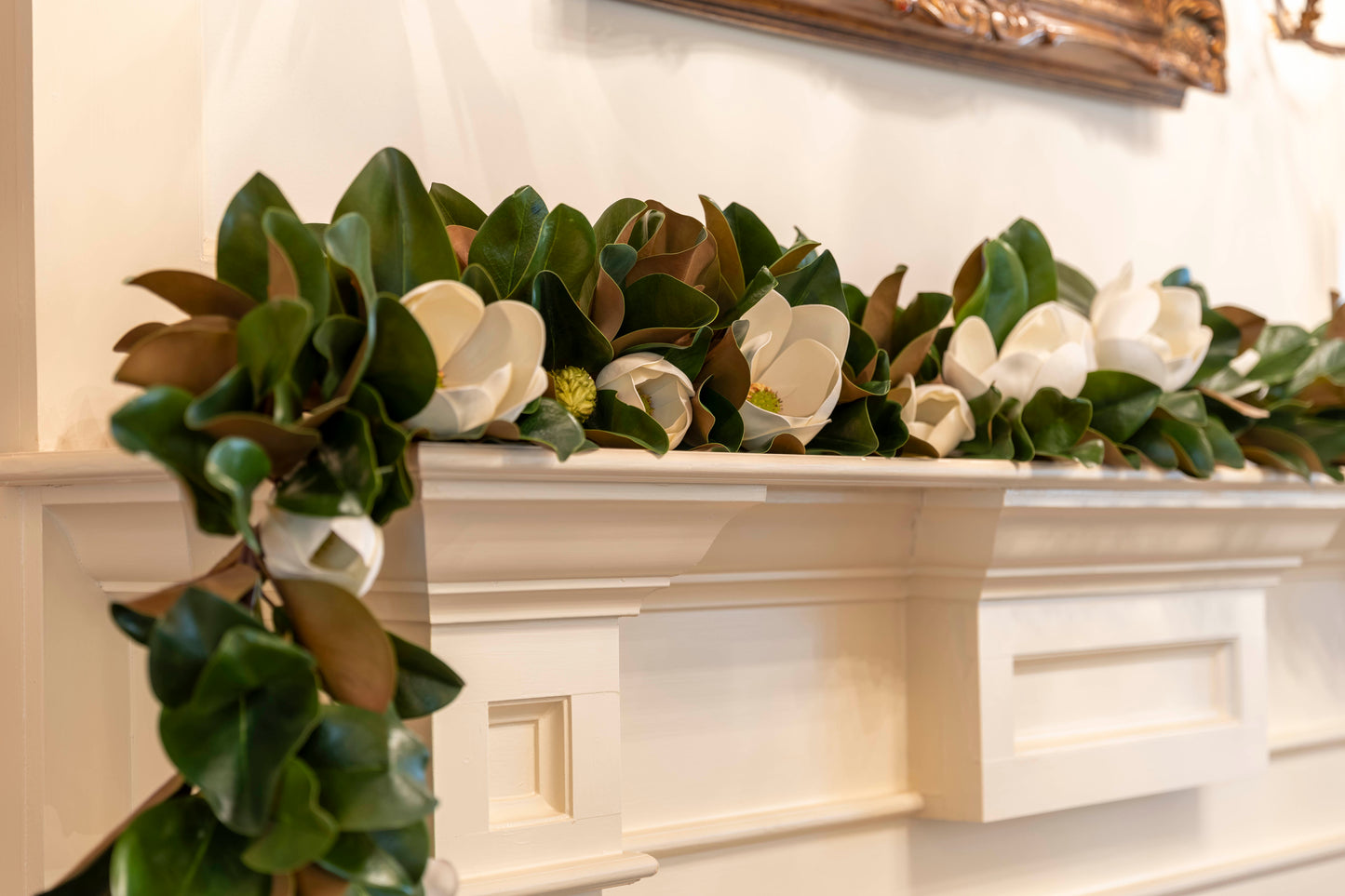 Blooming Magnolia Garland 10'