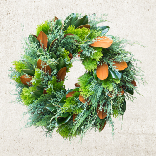 Magnolia & Cedar Wreath: Preorder Oct. 30